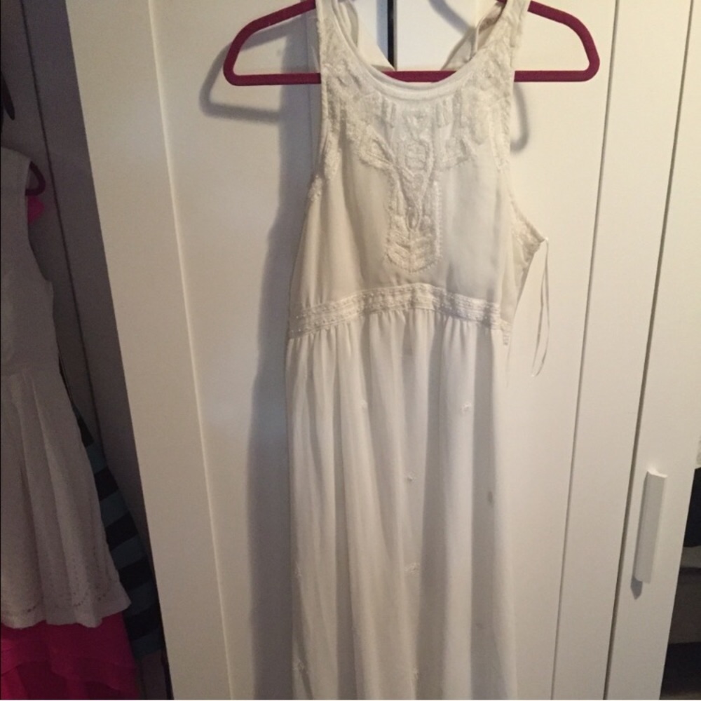 Zara embroidered maxi dress